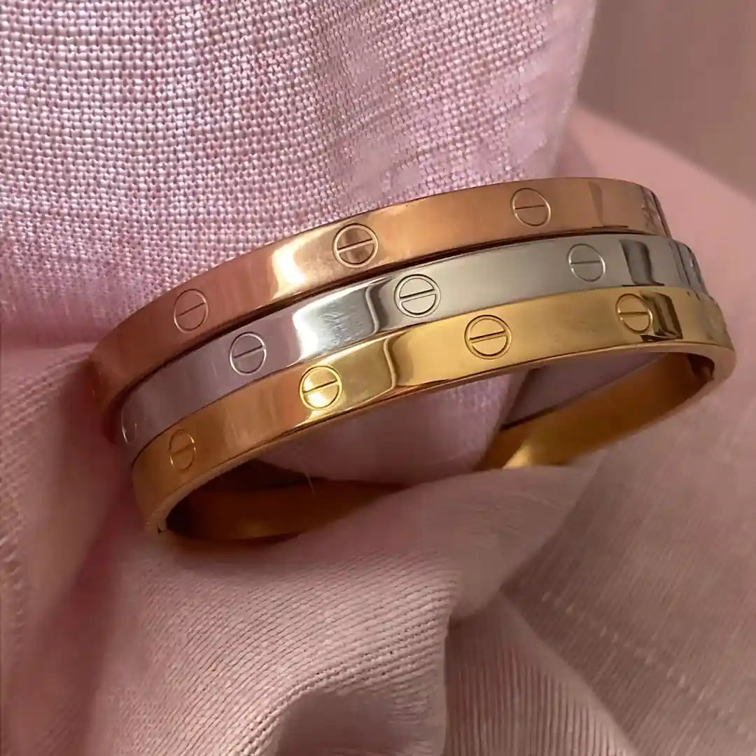 طقم أساور كارتيير ستانلس ستيل