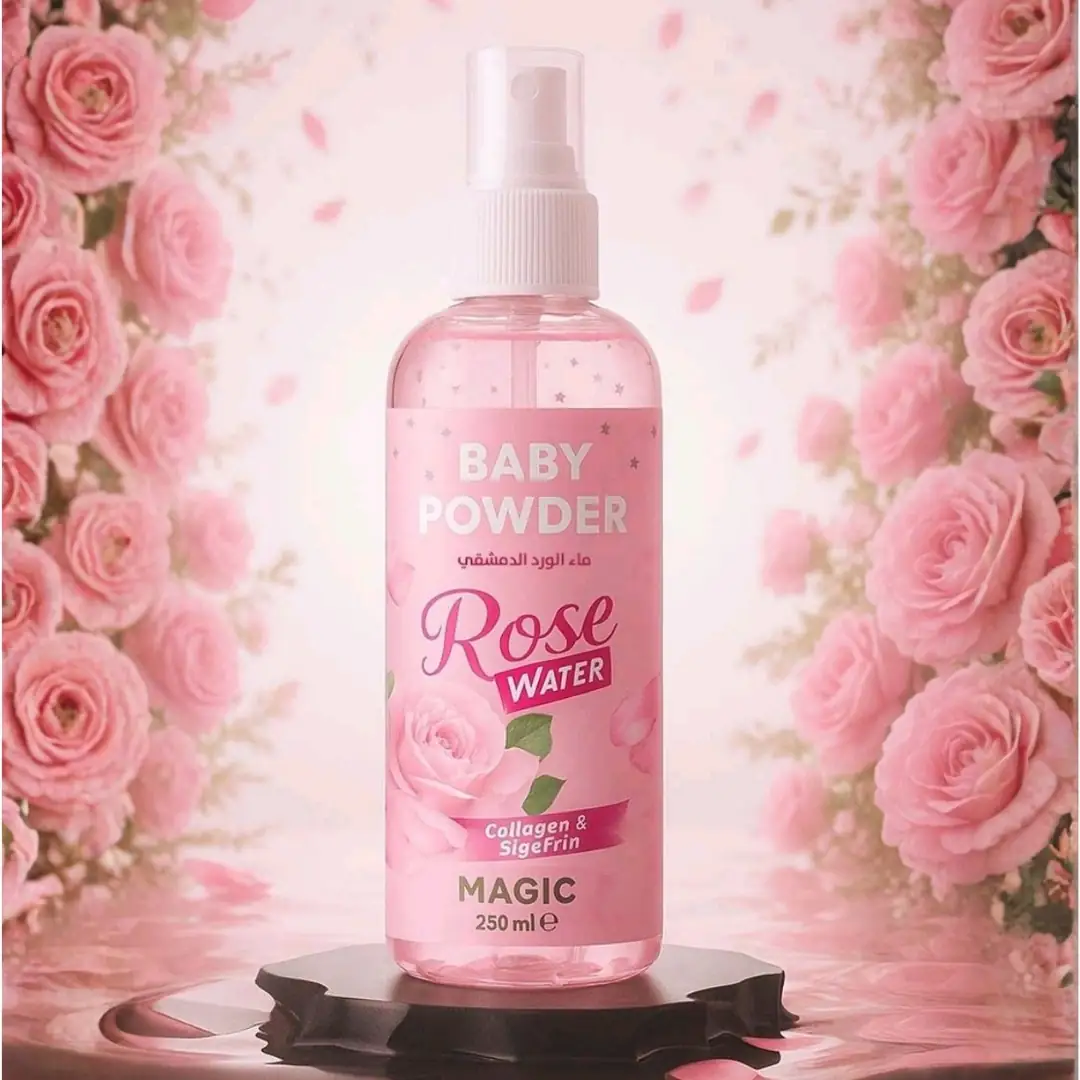 ماء ورد بيبي باودر من ماجيك - 250 مل