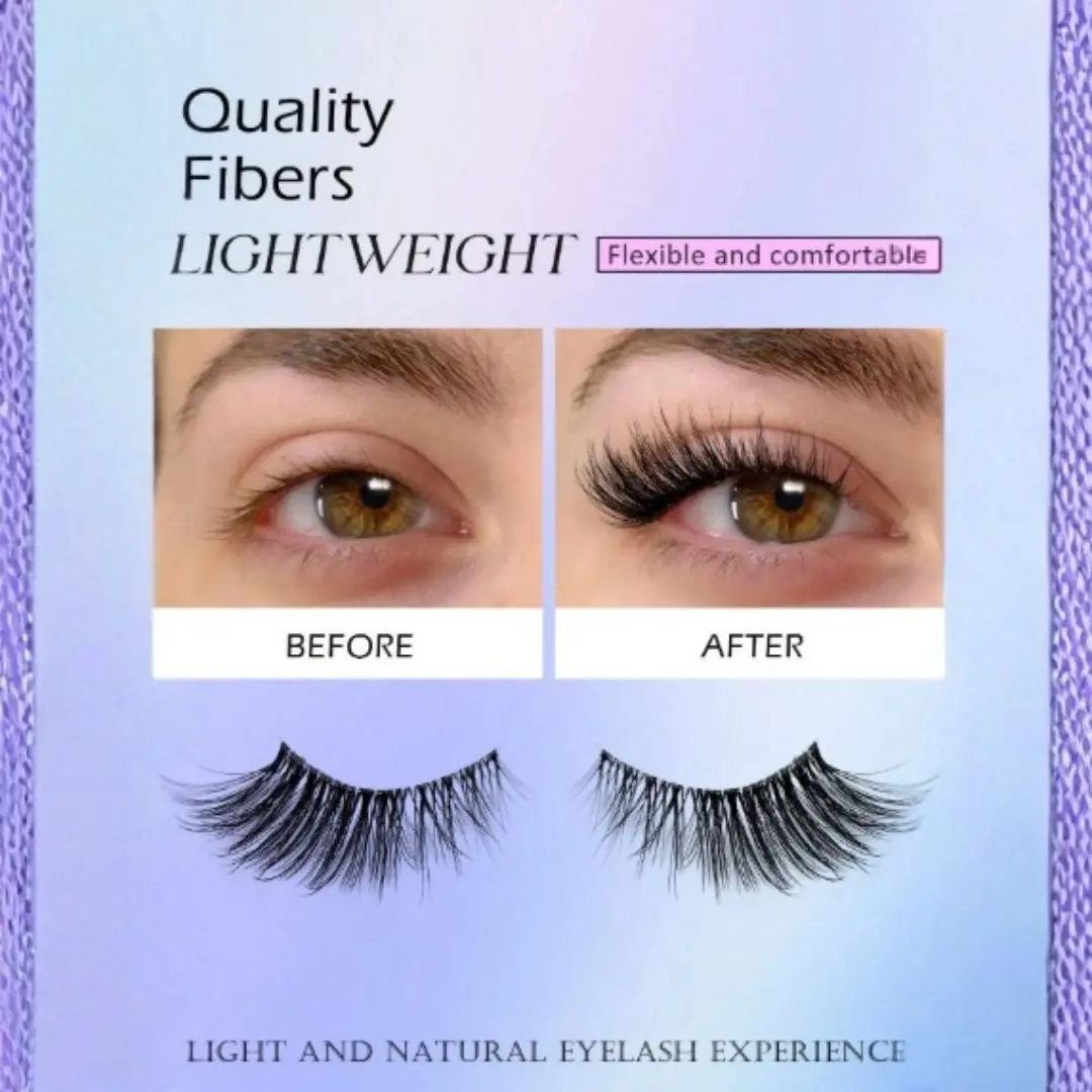 مجموعة رموش صناعية / نصف رمش 7 أزواج 