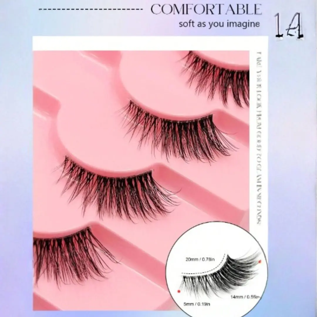 مجموعة رموش صناعية / نصف رمش 7 أزواج 