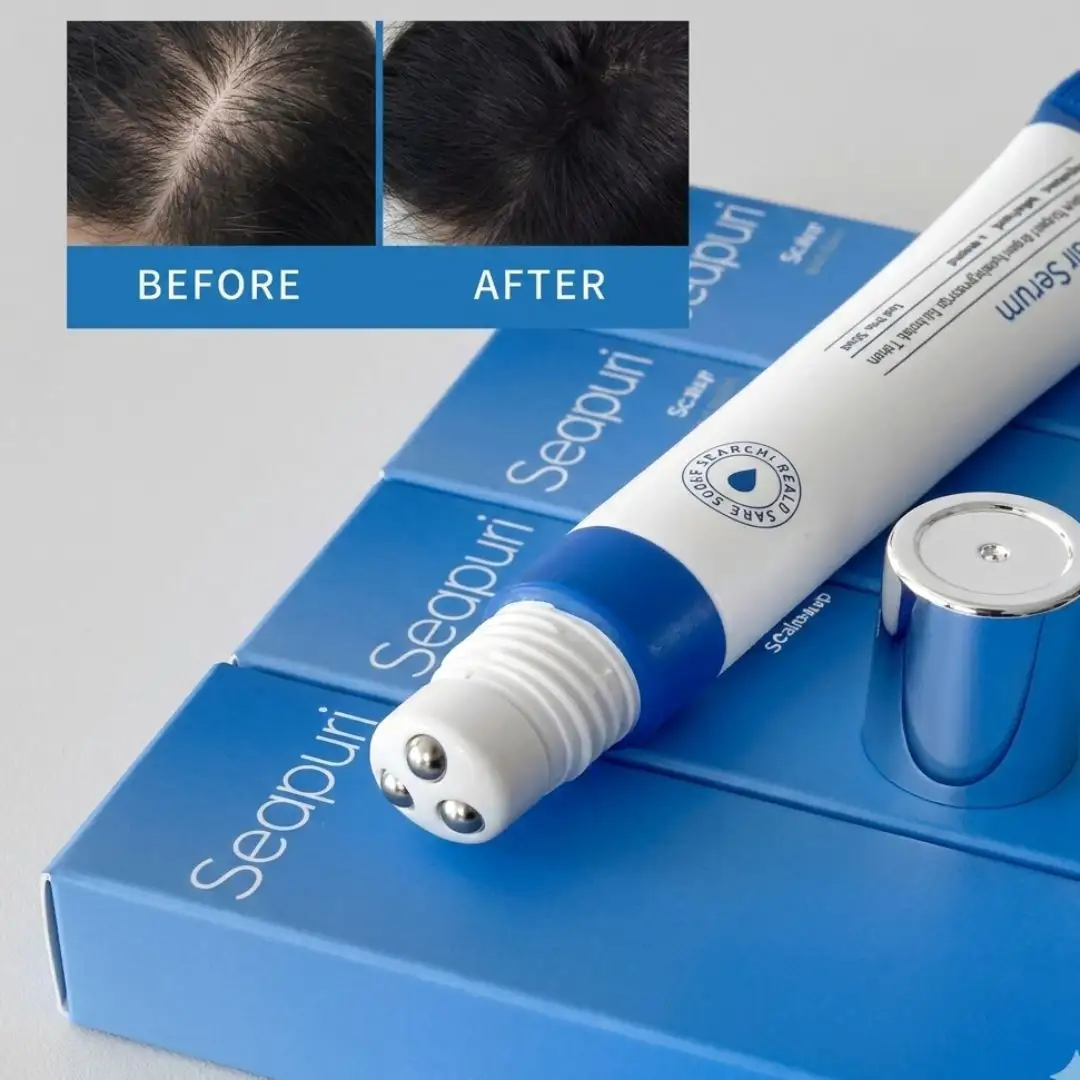  سيروم سيابوري المطور بمدلك الـ رول أون الثلاثي لإنبات الفراغات وتكثيف الشعر من الجذور