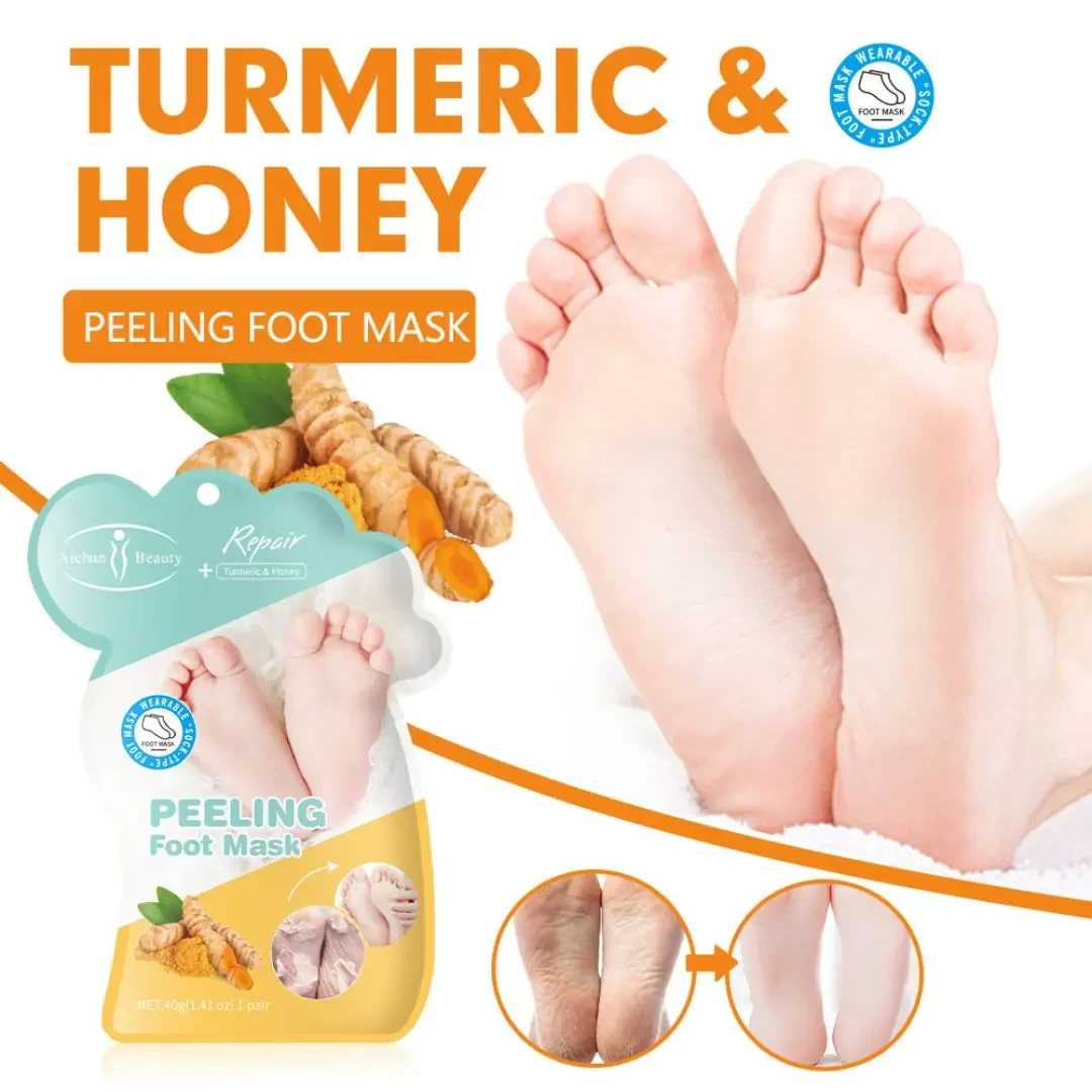 ماسك تقشير القدمين من آيتشون بيوتي بخلاصة الكركم والعسل - 40 غ