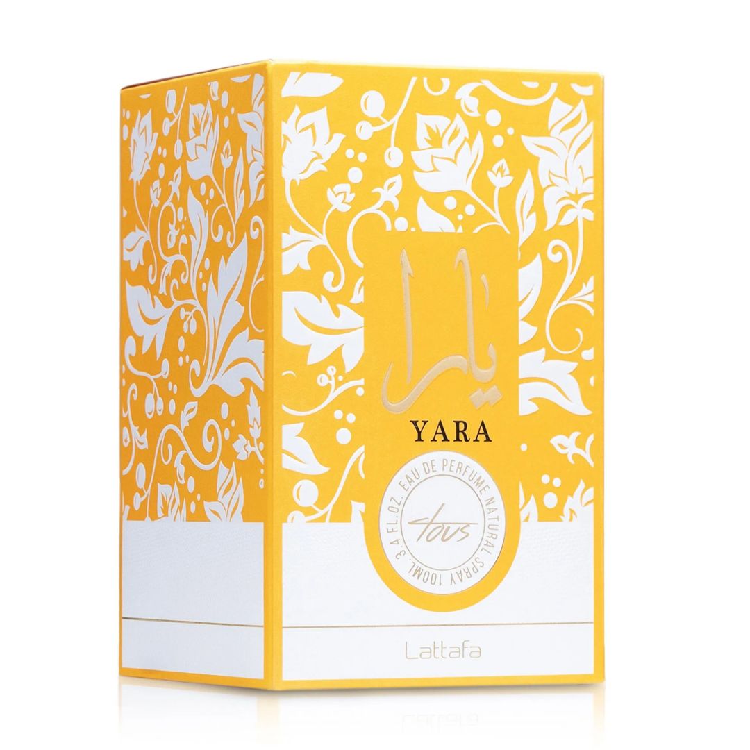 عطر يارا توس من لطافة عبير الفواكه الاستوائية الممزوجة بزهور الهيليوتروب والياسمين  