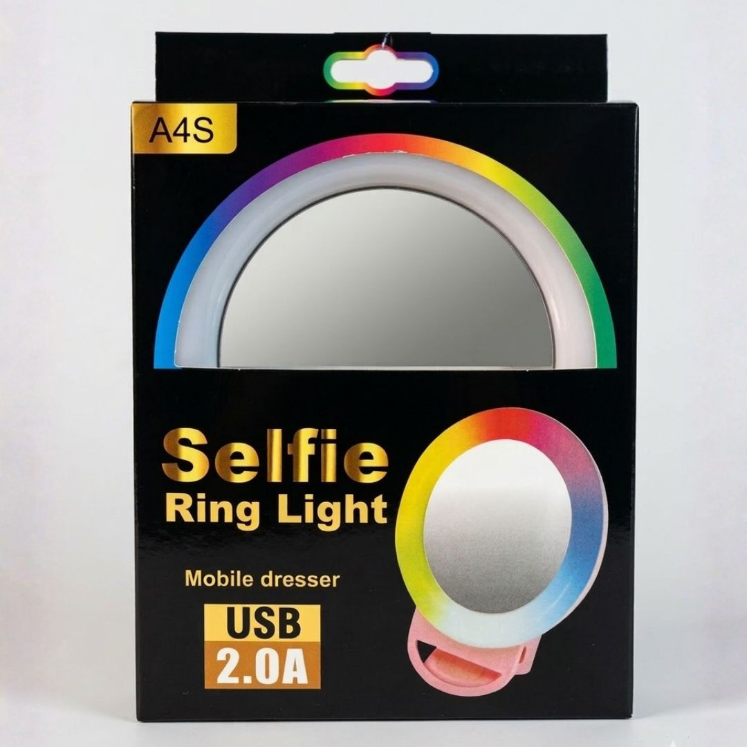 رينج لايت الهاتف بمرآة مدمجة