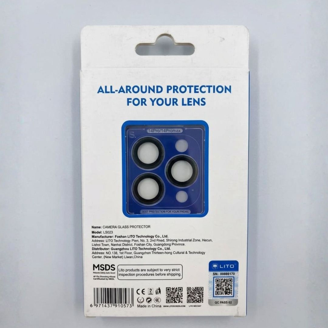واقي عدسات الكاميرا من LITO حماية 9H فائقة الصلابة ومقاومة للخدش والصدمات 