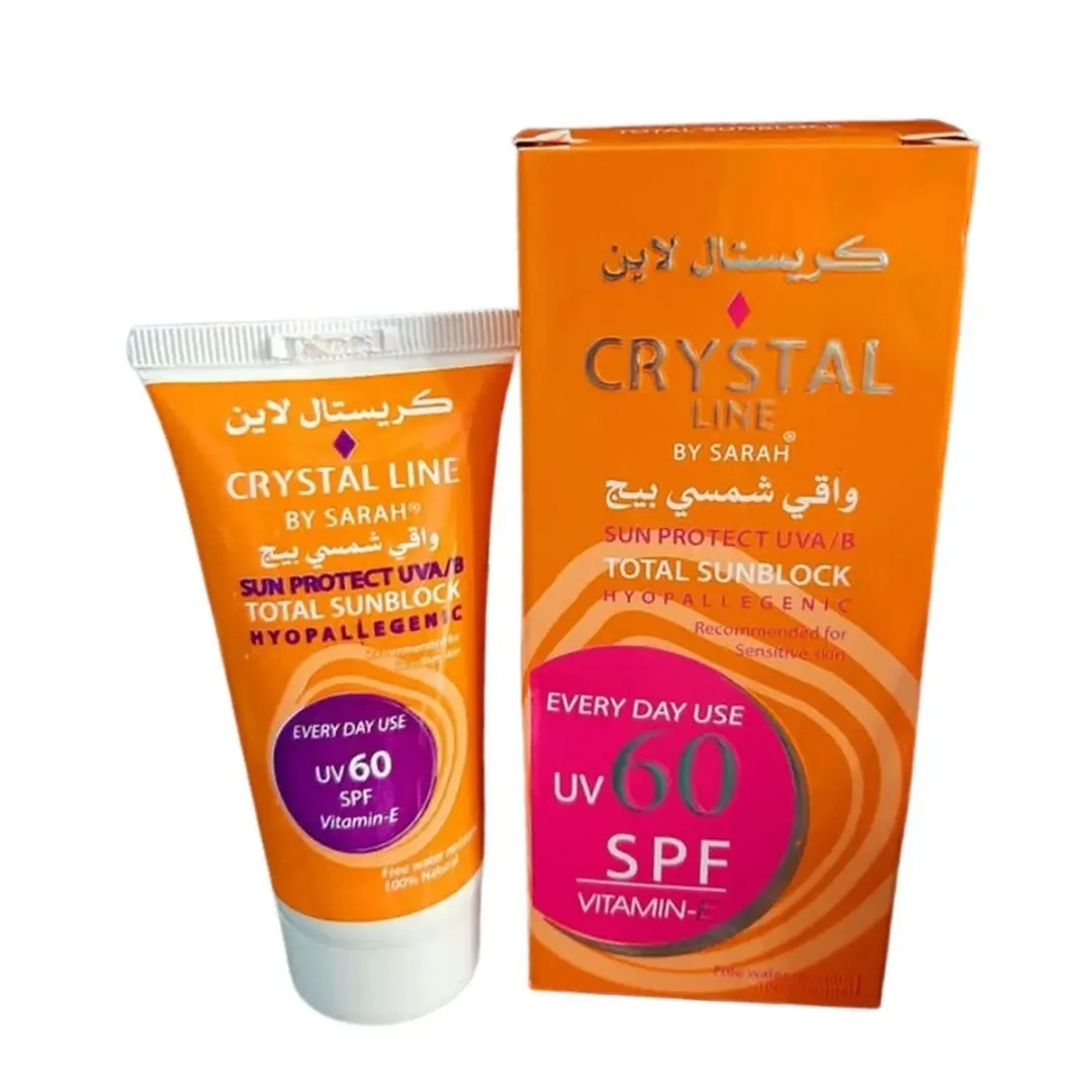 واقي شمسي شفاف من كريستال لاين (+SPF 60) - 40 غ