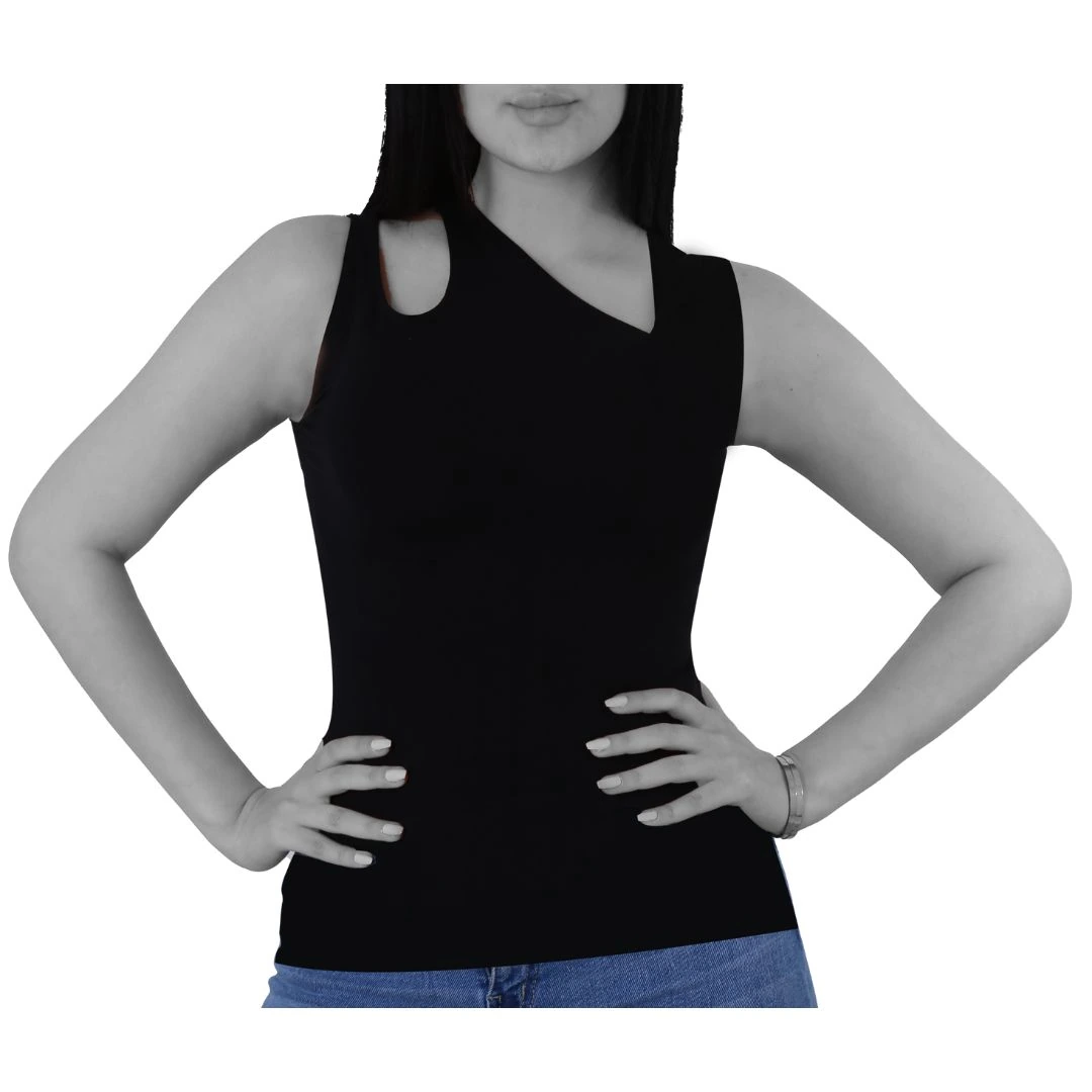 كنزة حفر صدر مفتوح موديل 4014 من سوليتير