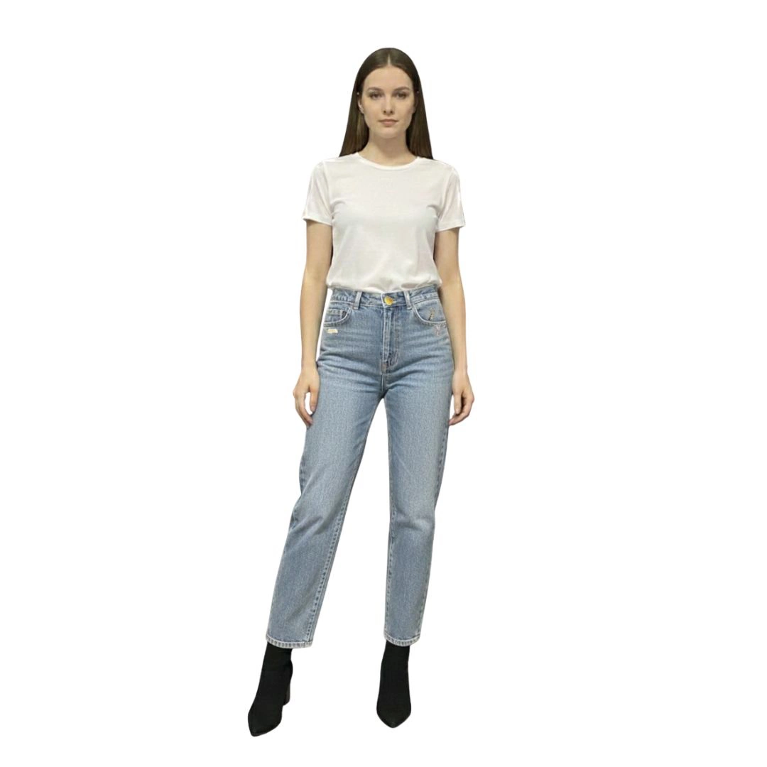 بنطال جينز ستريت بلون أزرق فاتح موديل 4280 