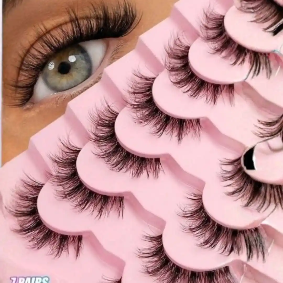 مجموعة رموش صناعية 7 أزواج ذات حجم كثيف