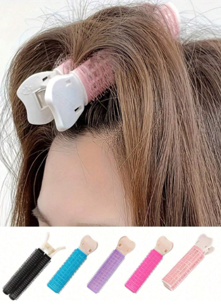 مجموعة مشابك لرفع جذور الشعر وتكثيف الغرة بدون حرارة ذاتية التثبيت لتصفيف احترافي وسهل ومناسبة لجميع أنواع الشعر 