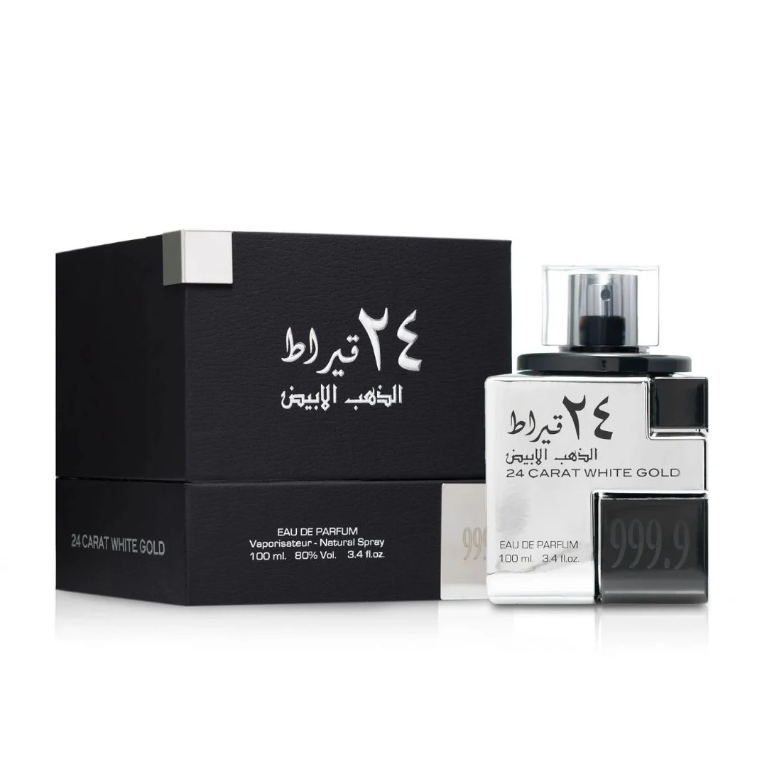عطر الذهب الأبيض عيار 24 قيراطًا رجالي - 100 مل 