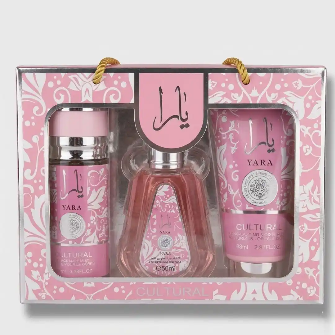 مجموعة يارا الوردية الثلاثية م لنعومة تدوم طويلاً.