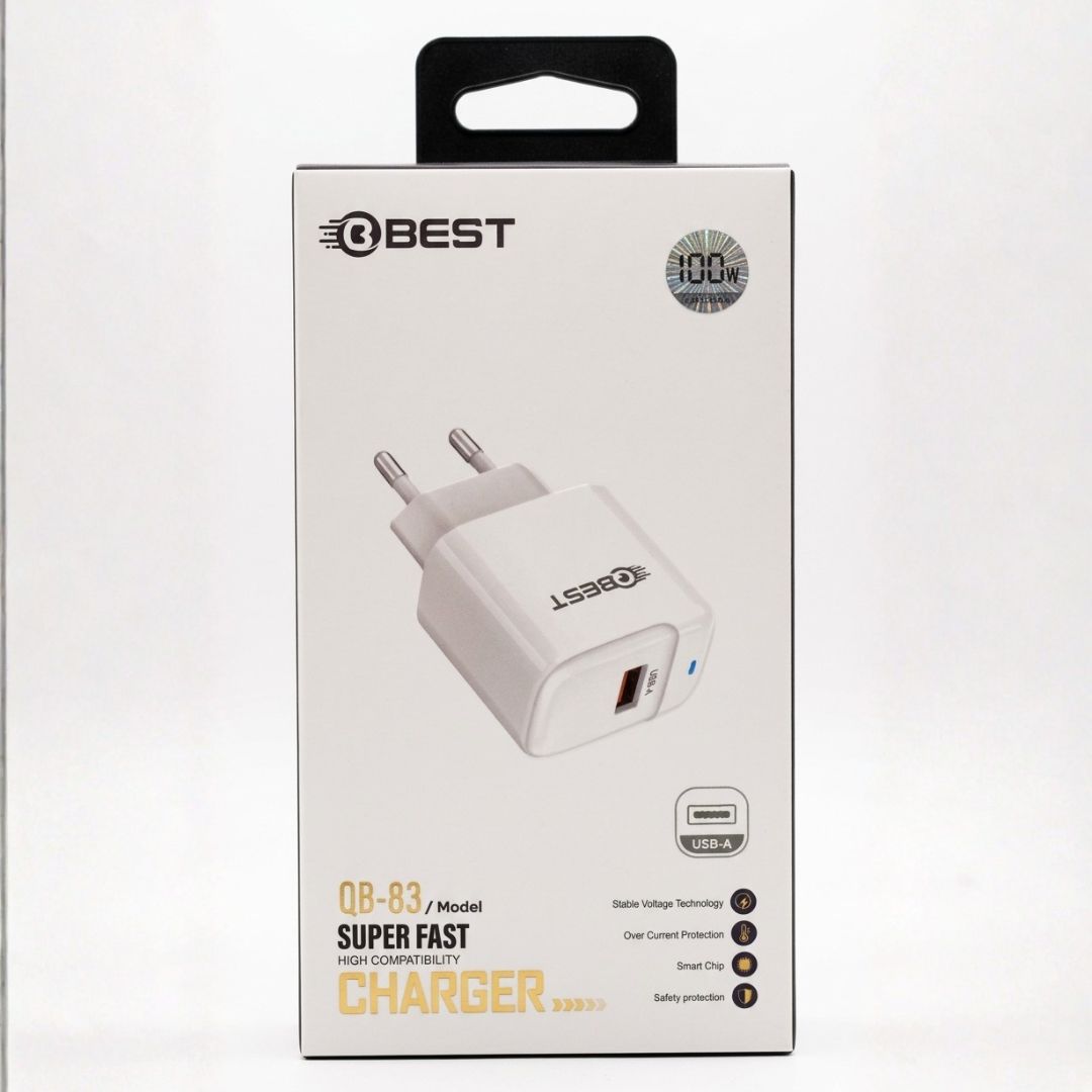 رأس شاحن كيو بيست QB-83 فائق السرعة مع تقنية الحماية الذكية