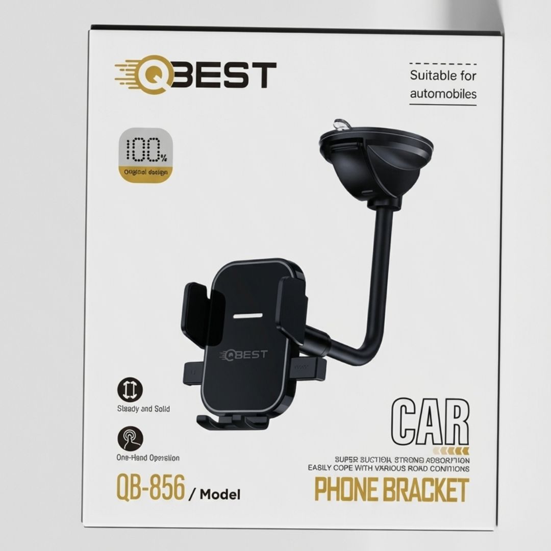 حامل هاتف للسيارة QB-856 بقاعدة فائقة القوة وذراع مرنة قابلة للتعديل 