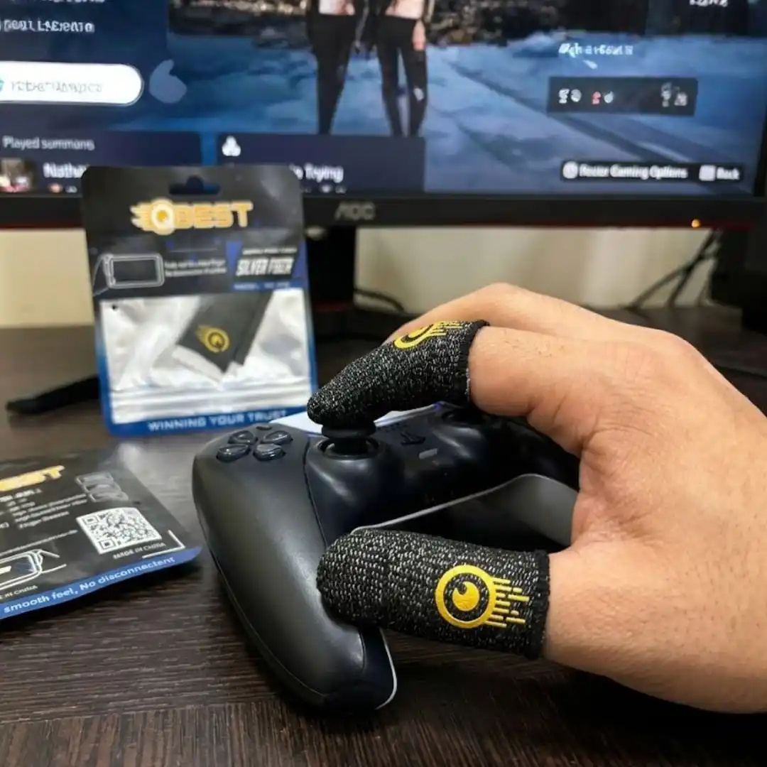 قفازات أصابع QBEST للألعاب الإلكترونية بتحكم دقيق وسريع 