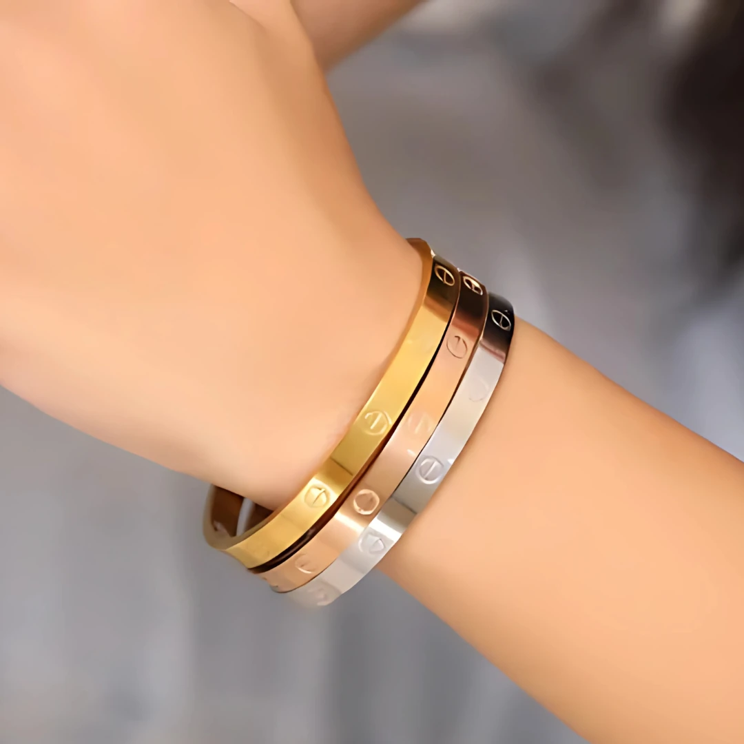 طقم أساور كارتيير ستانلس ستيل