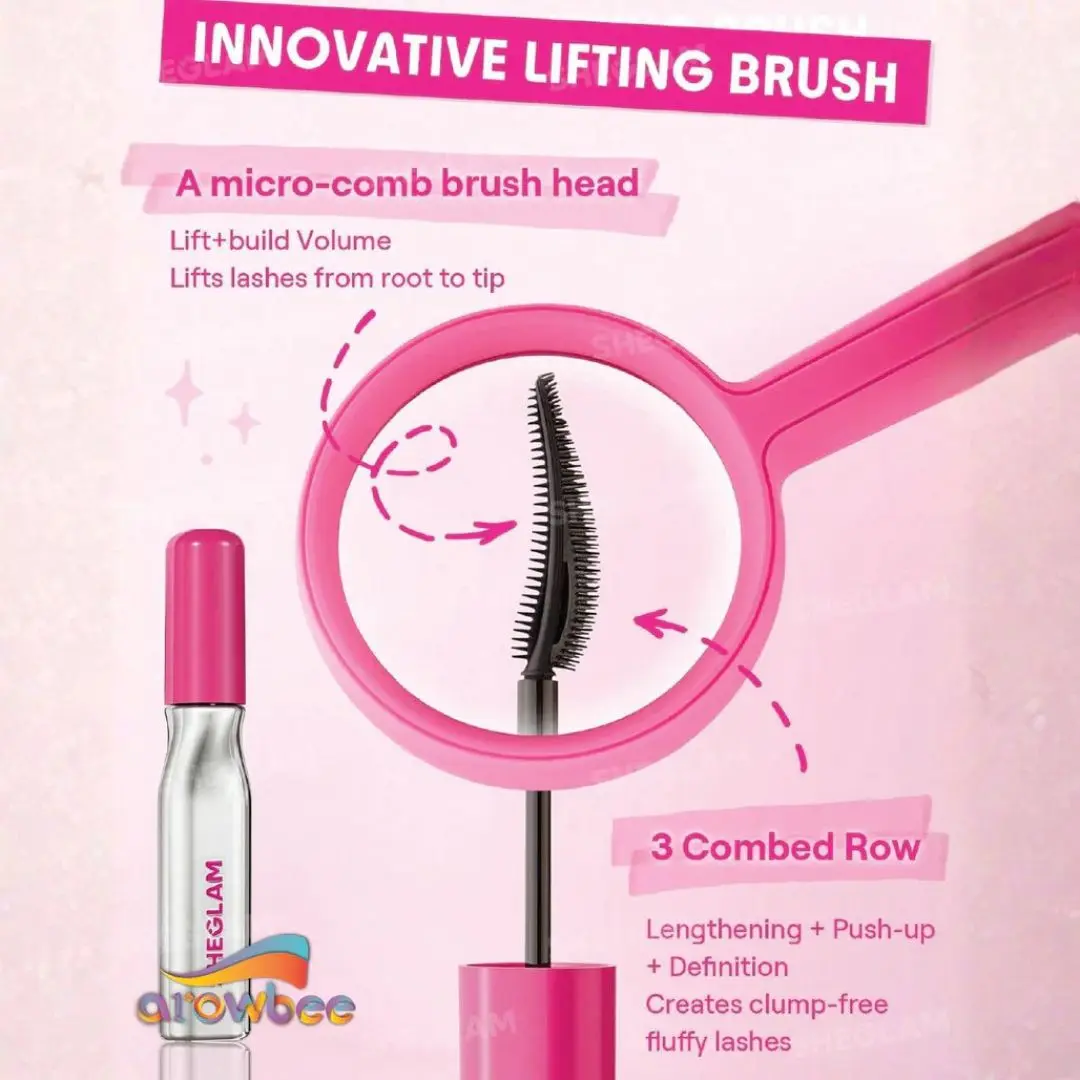 ماسكارا بغطاء وردي مقاومة للماء لرموش كثيفة من شيغلام - 7.5 مل