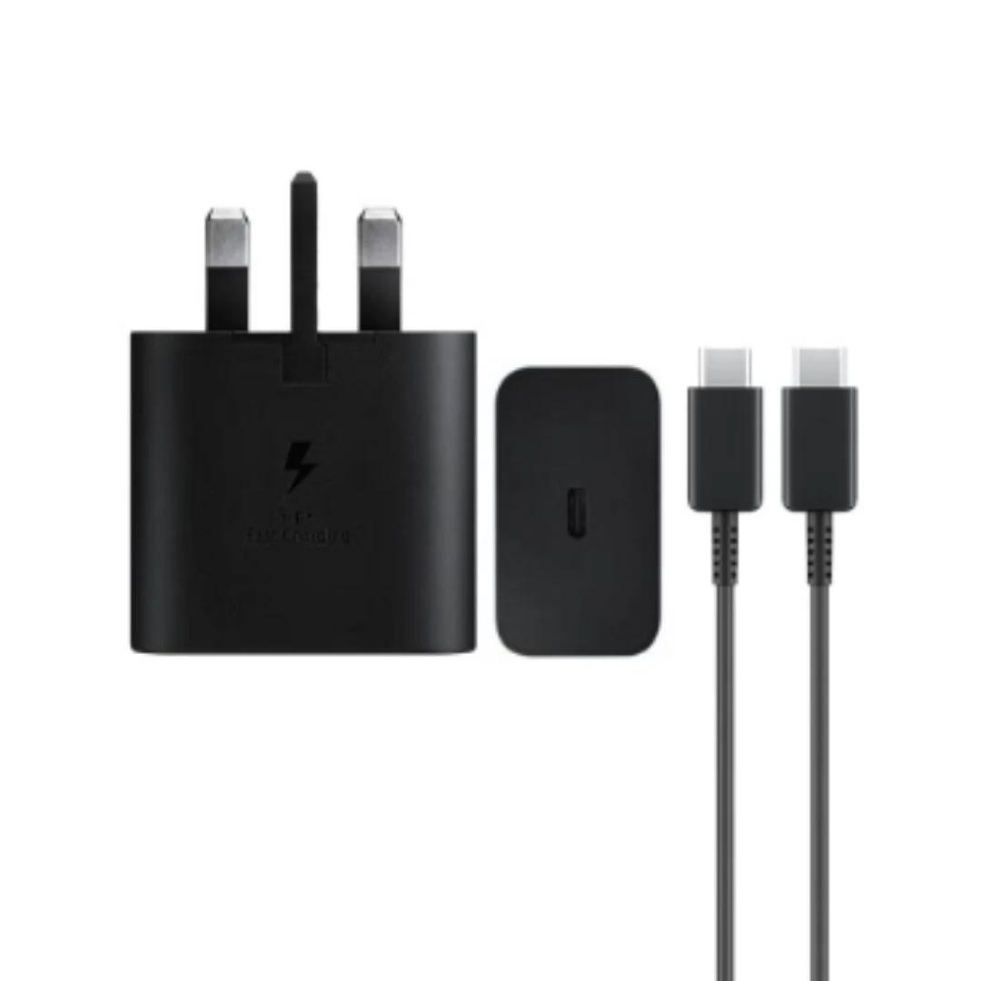 شاحن سامسونج الأصلي السريع والمتكامل (رأس + كابل 1.8 متر) - 45 واط