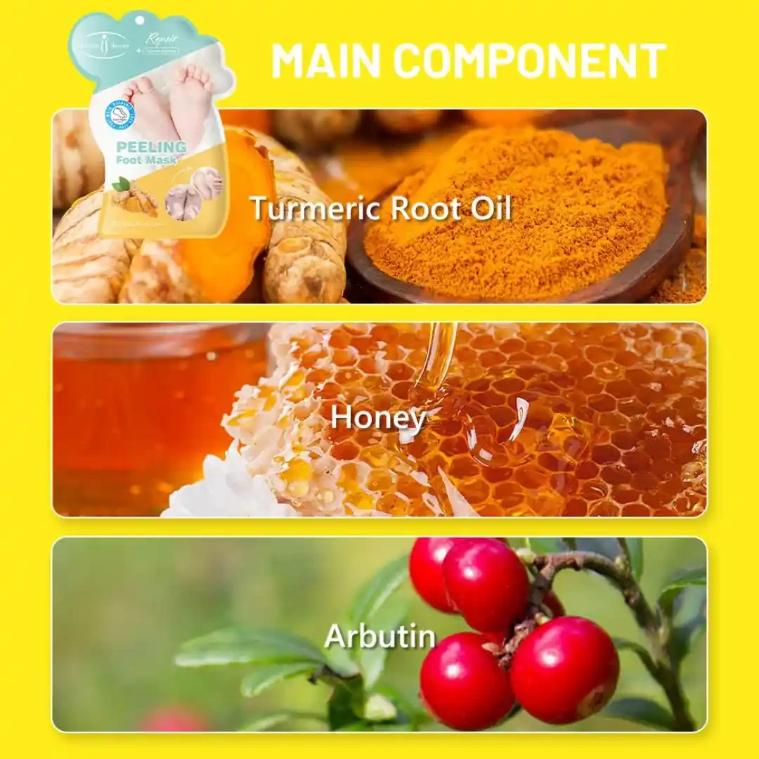 ماسك تقشير القدمين من آيتشون بيوتي بخلاصة الكركم والعسل - 40 غ