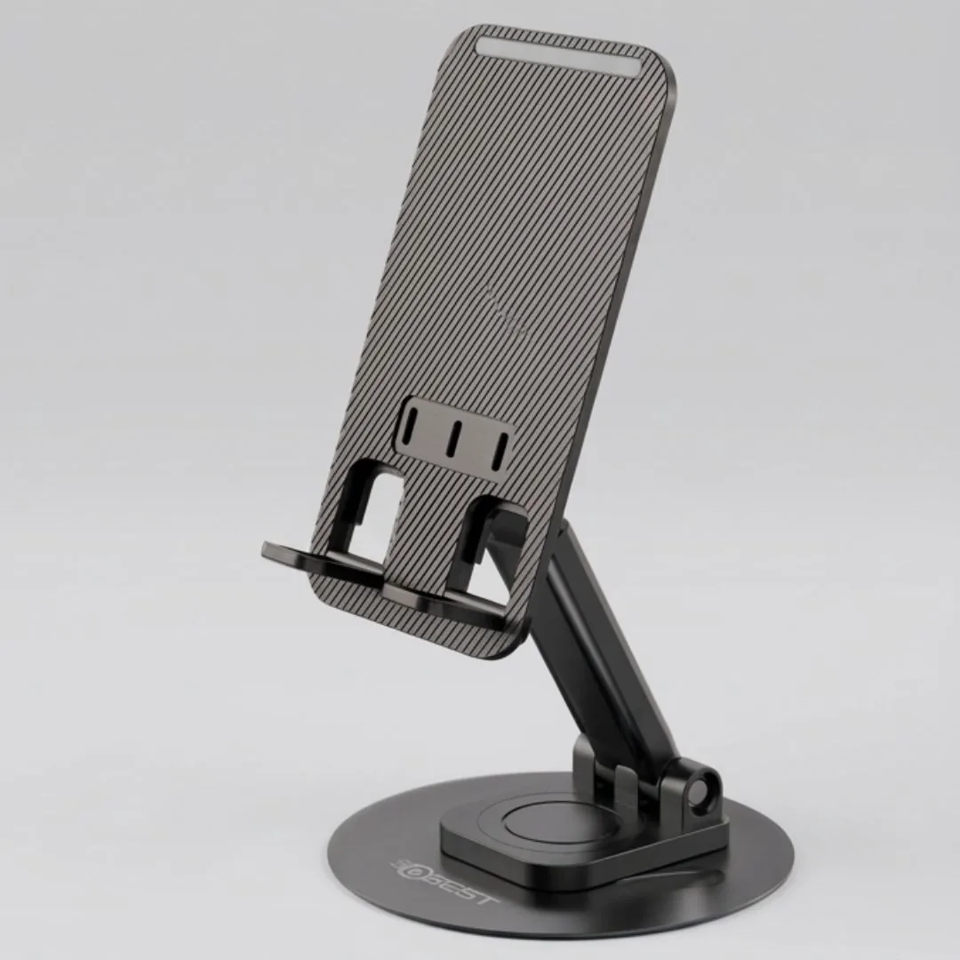 حامل مكتبي أسود من QBEST للهواتف المحمولة موديل QB-2005