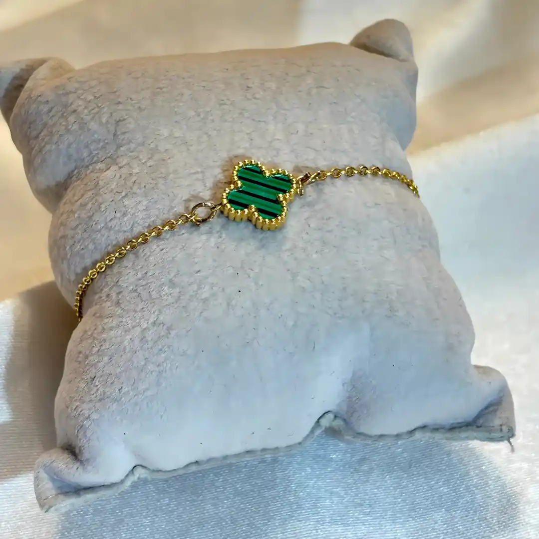 إسوارة فان كليف ستانلس ستيل مزينة بحجر واحد ملون