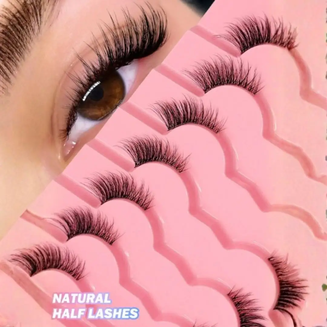 مجموعة رموش صناعية / نصف رمش 7 أزواج 