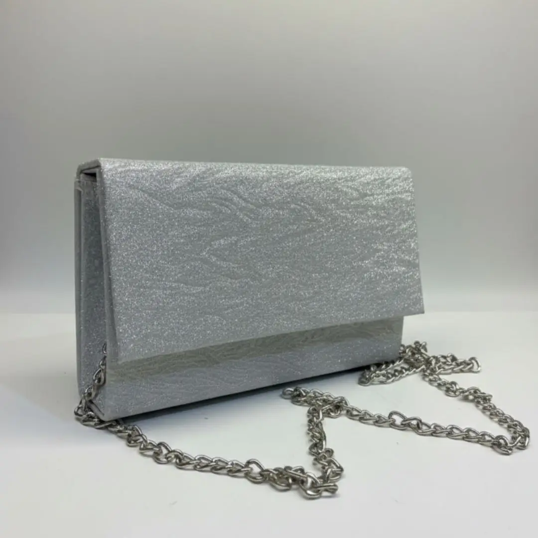 حقيبة يد بوشيت فرنسية بسلسلة كتف - نقشة مموجة بتأثير مائي