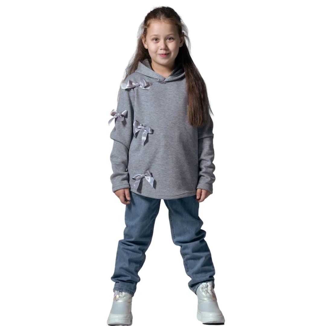 بلوزة بناتي بقماش فليس صوف ناعم