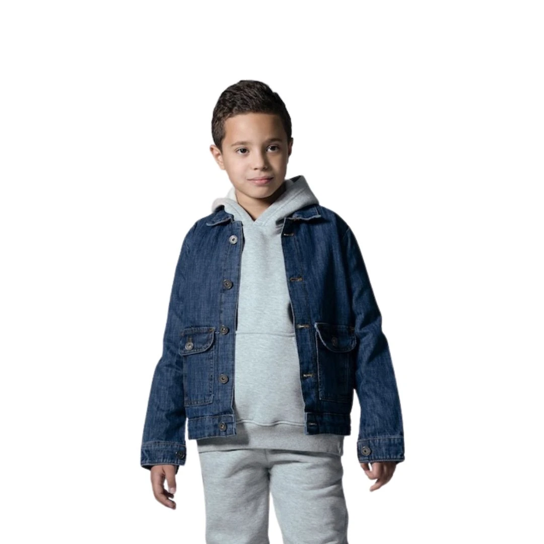 جاكيت جينز ولادي بأزرار ومبطن بالفرو