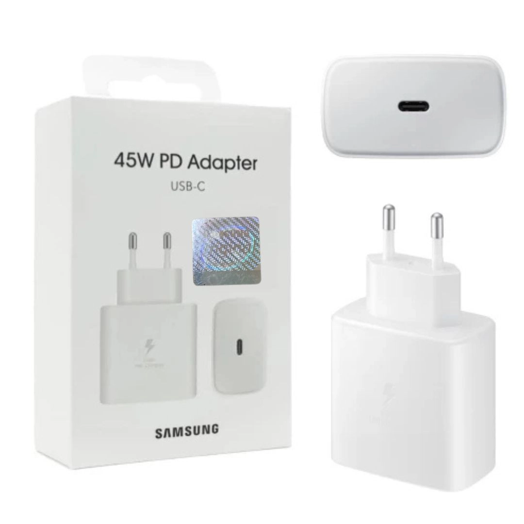 رأس شاحن سامسونج سريع بمنفذ تايب سي - 45 واط