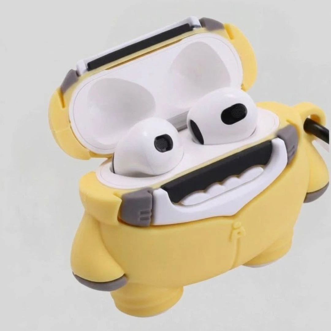 كفر سماعات AirPods  سيليكون بتصميم دب كرتوني