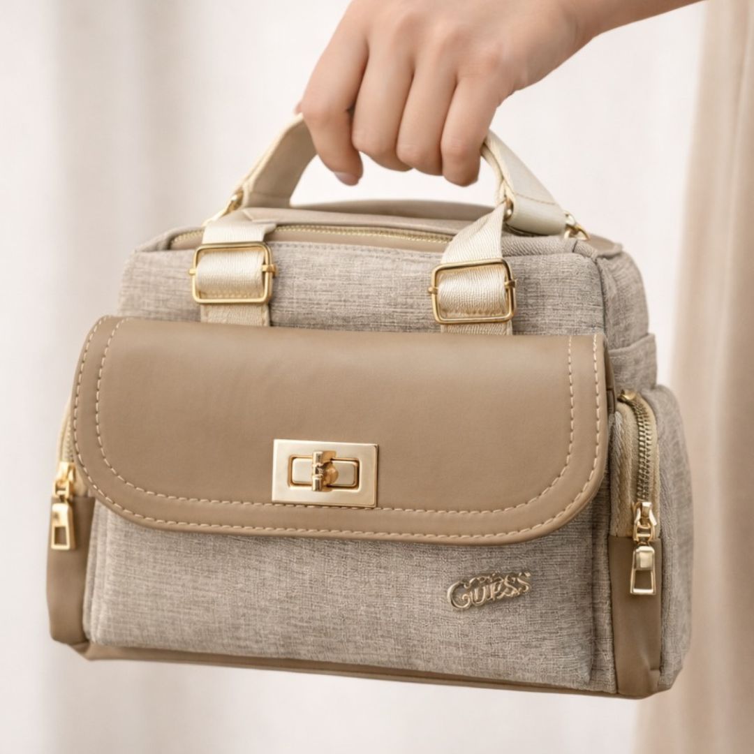 حقيبة الكروس واليد العصرية بجيب أمامي كلاسيكي، وجوانب عملية